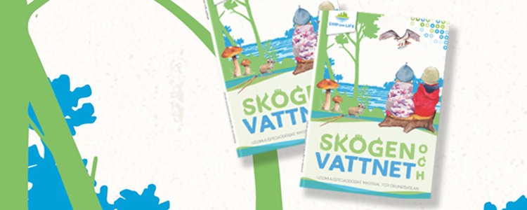 Omslagsbild på lärarhandledningen "Skogen och vattnet"