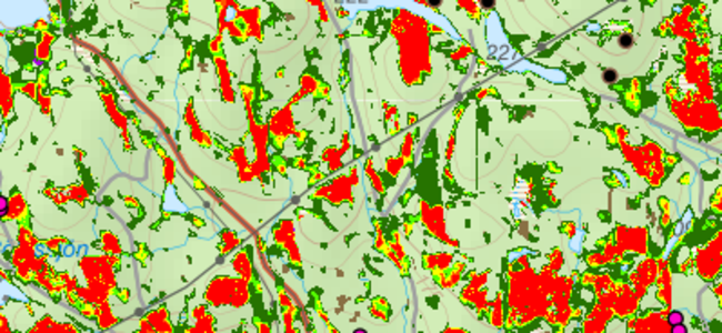 Utsnitt från kartunderlaget