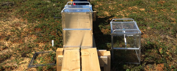 Utrustning för mätning av växthusgaser på Ånnsjöns myr i Jämtland. Foto: Carolina Lind