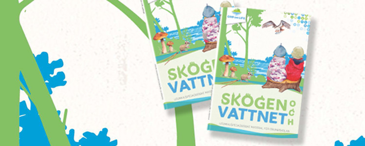 En bild på framsidan av boken "Skogen och vattnet".