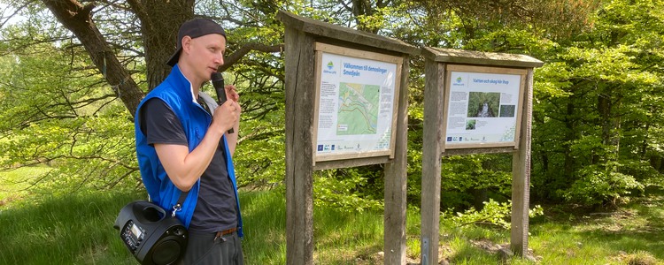 Guided watercourse walk with Grip on Life at the Smedjeån River in Halland County. Foto: Maria Larsson