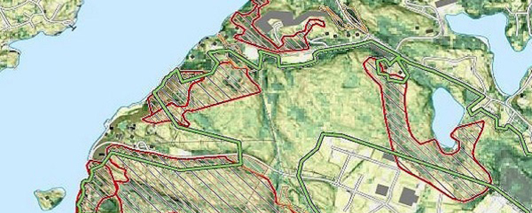 Karta med nyckelbiotoper och skogliga grunddata. Foto: Jonsson Agneta    Enheten för geografisk informati