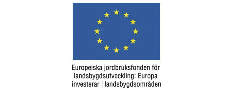 Symbolen för Europeiska jordbruksfonden för landsbygdsutveckling: Europa investerar i landsbygdsområden.
