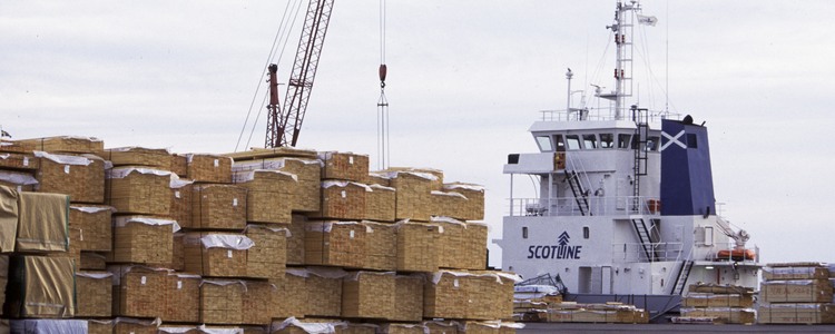 Virkestransporter, fartyg hamn. Foto: Michael Ekstrand