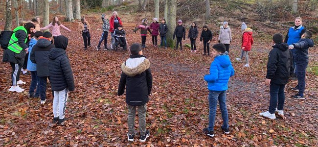 Utedag med elever i åk 4 på Sternöskolan i Karlshamn, 12 november 2021. Foto: Anna Hermansson